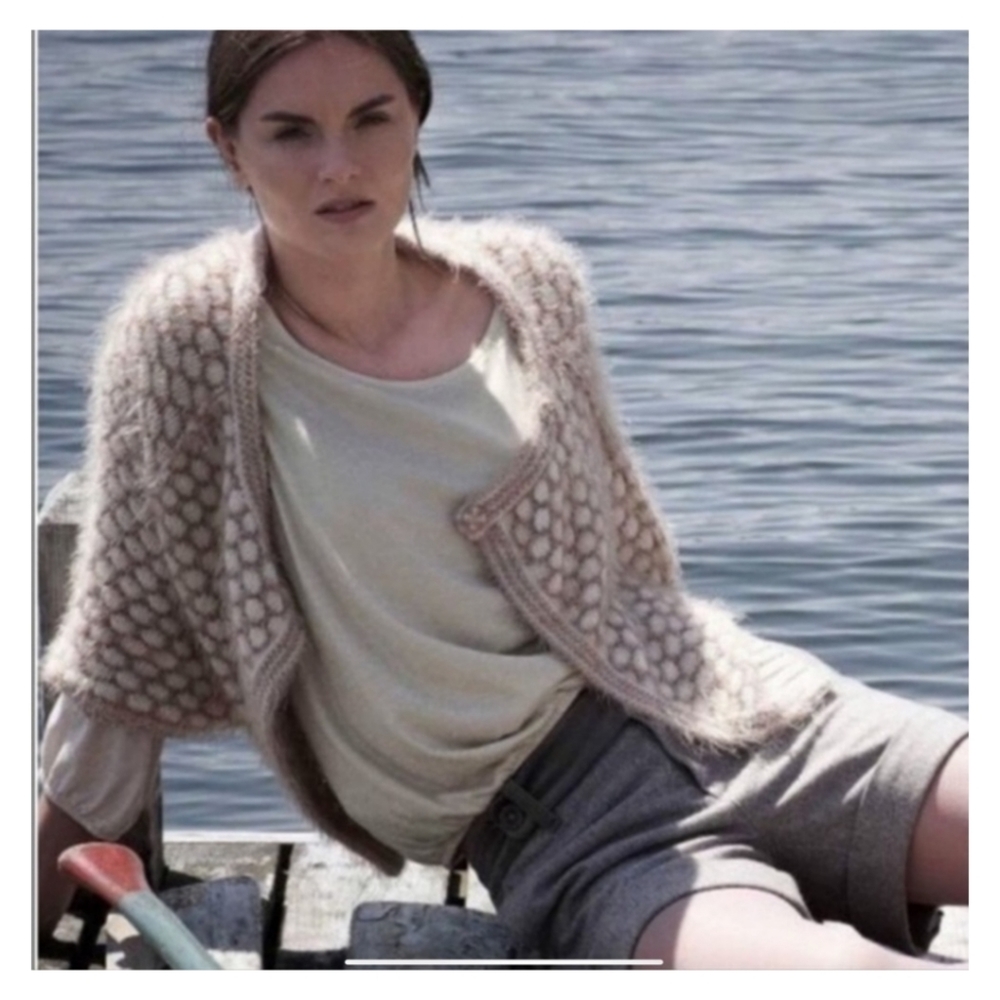 Anthropologie Moth Empyreal Cape Shrug Wool Angora Hair Size S/P